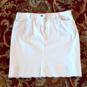 White Denim Jean Skirt